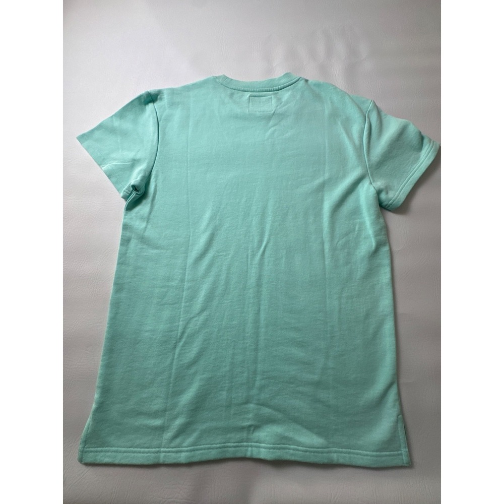 GODI Mens Short Sleeve French Terry Sweatshirt Mint Green Crew Neck Small 00497 - Picture 5 of 6